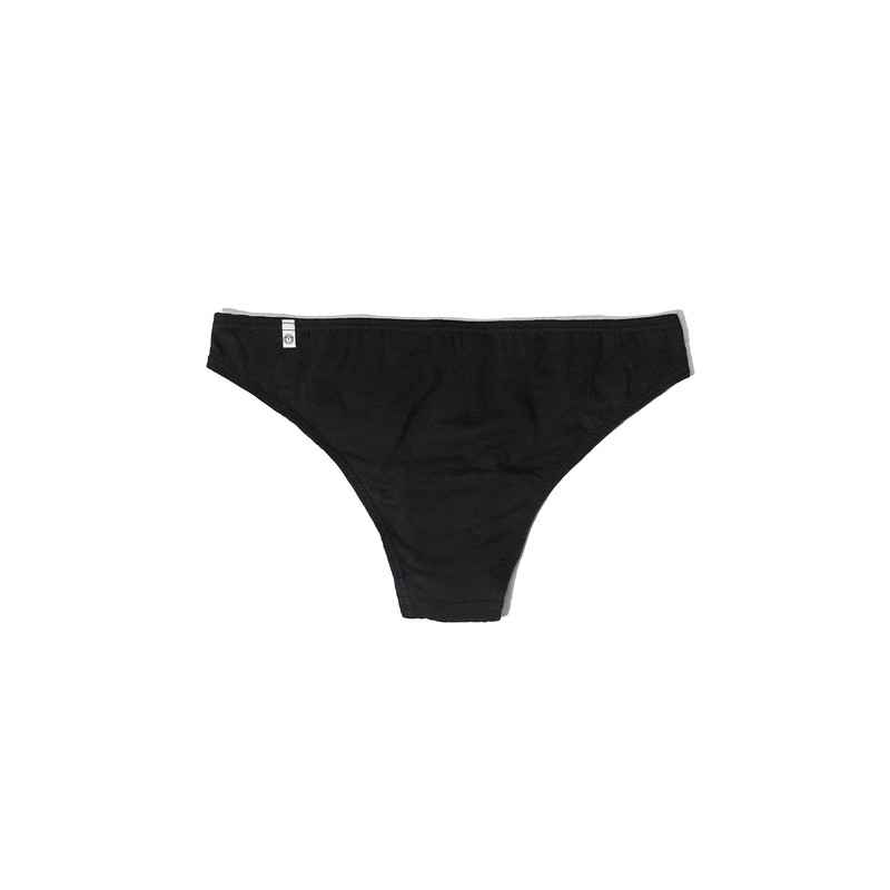 ODDO BODY 100% Organic Pima Cotton Underwear Tanga (Midnight, L)