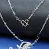 Uloveido Initial S Letter White Gold Plated Necklace Pendant for