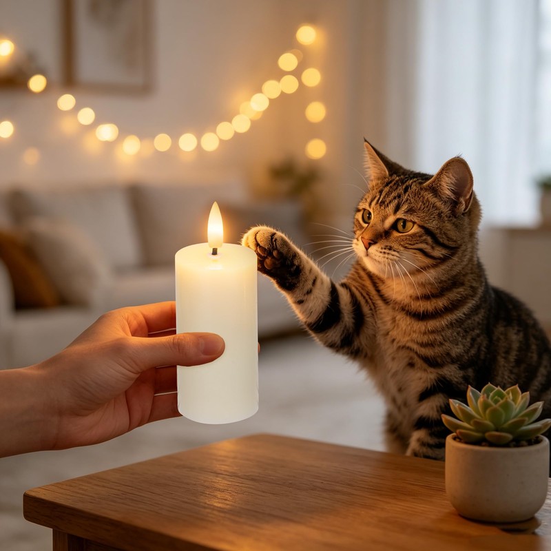 SEHNSY Flameless Pillar Candles, 9 Pack Ivory Real Wax Remote