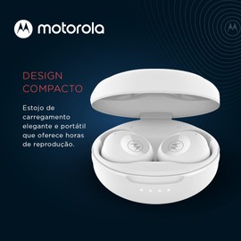 Motorola Sound MOTO BUDS 150 - Wireless Earbuds - Bluetooth - Water and sweat resistant - Touch and voice control - 18 hours playtime - White