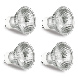 GODONLIF GU10 Halogen Bulb 120V 50W Halogen Light Bulbs for Candle Warmer Lamp, GU10+C, MR16 with Glass Cover, 2700K Warm White, Dimmable, Pack of 4