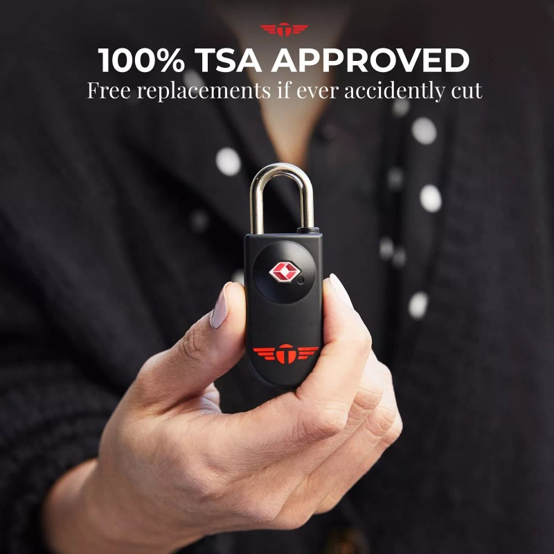 Talonport Keyless TSA Approved Luggage Locks with Lifetime Card Keys