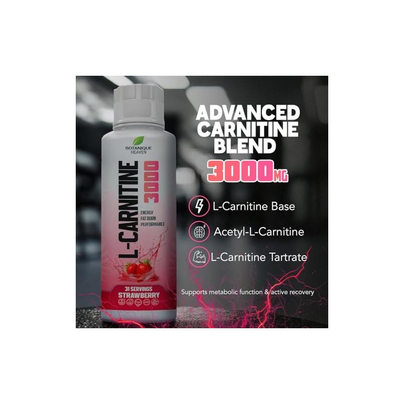 L-Carnitine Liquid 3000mg Per Serving | High Strength Liquid Carnitine