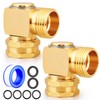 UNWAVER Garden Hose Swivel elbow Connector 90 Degree Solid Brass