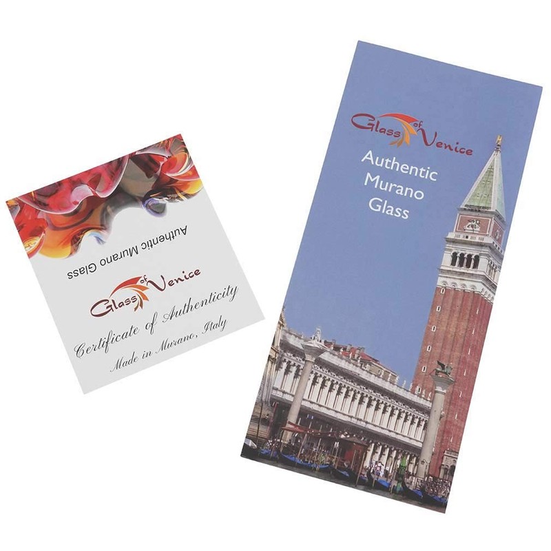 GlassOfVenice Murano Glass Flat Gondola with Gondolier