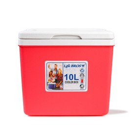 LifeBROS 11Qt Insulated Portable Cooler Leak-Proof Ice chest Lunch Box Hard Coolers with Extra Ice Pack for BBQ, Camping, Pincnic-Red