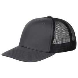 Lids Blank Slam Dunk Trucker Adjustable Snapback Hat, Charcoal/Black, One Size