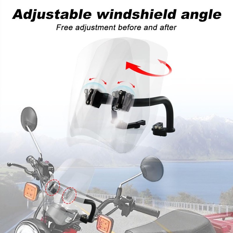 Xitomer Windshield Windscreen Fit for CRF300L 2021-2024 CRF250LS 2021-2023, CRF250L