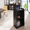 Podium Stand Portable,Church Pulpit Podium with Wheels,Lectern for Classrooms,Podium Stand