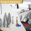 SAYAYO Self Adhesive Hooks for Hanging, Brushed Gold Towel Hook