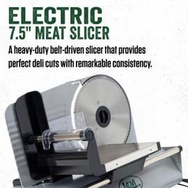 LEM Products 7 ½ Inch Electric Meat Slicer Machine with a Stainless Steel Serrated Blade