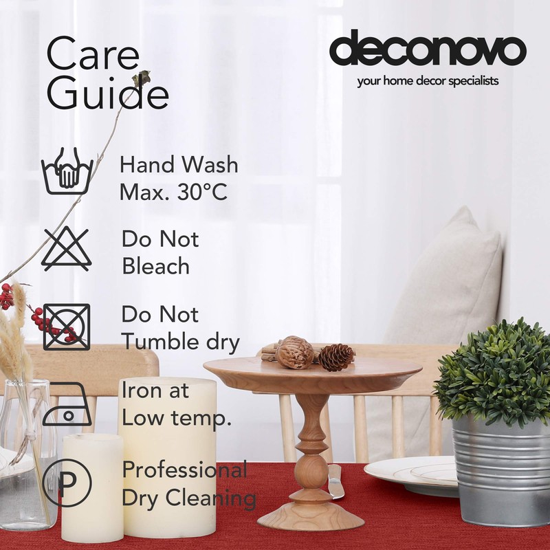 Deconovo Christmas Table Cloth 54x79in(137x200cm) Faux Linen Water Resistant Tablecloth
