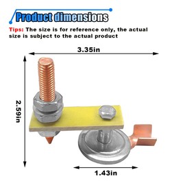 Single Welding Magnetic Ground Clamp, Welding Magnet Head, Large Suction Strong Magnetism Stability Clamps, Magnetic Welding Support Clamp Tool, Copper Tail Welder Accessories (Single Head, 1PCS)