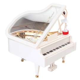 Sugarello Music Box, Piano-Shaped Music Box, Ballerina, Interior Toy, Gift, Celebration, Birthday, Children, Piano (S 0.5 x W 5.0 x D x 3.2 H)