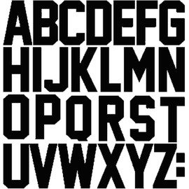 QIUKUI 4set 2 Inch Vinyl Iron on Letters Heat Transfer Letters Alphabets for Clothing T-Shirt Bag（Black）…