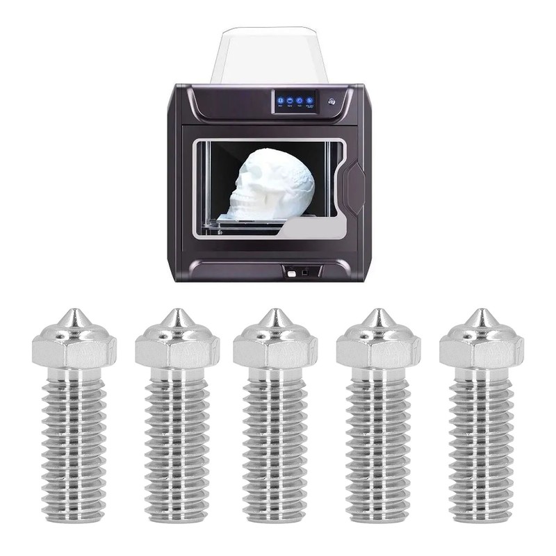 5Pcs 3D Printer Nozzles Set Stainless Steel 1.75mm 0.4mm Brass