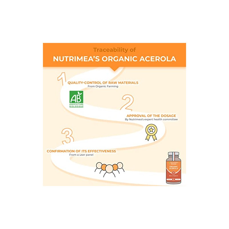 Nutrimea Organic Acerola 1000mg - Vitamin C Supplement – 30