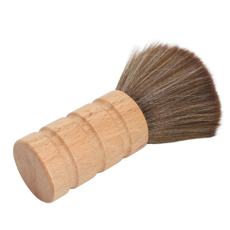 Barber Neck Duster Brush Soft Hair Wooden Handle Hair Sweeping