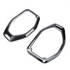 2Pcs Car Carbon Fiber Texture Roof Speaker Ring Cover Trim
