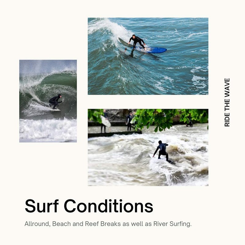 Eisbach Riders Surfboard Fin Set FCS Thruster Black with Fin