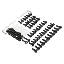 Alamor Motorcycle Fairing Bolts Kit Fastener Clips Screw compatible with Yamaha YZF R6 1999 2000 2001 2002 - Black