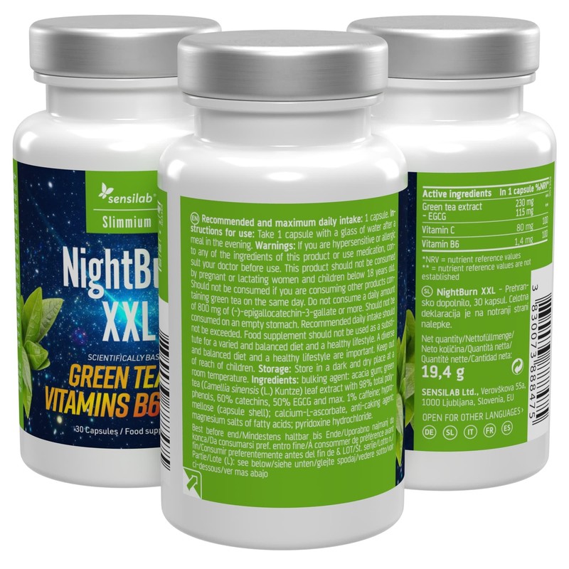 Premium Entkoffeinierter Grüner Tee, Vitamin B6 und Vitamin C –