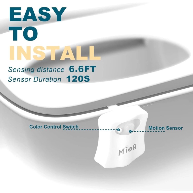 N/A Toilet Light Motion Sensor 16 Colors Changing LED Glow
