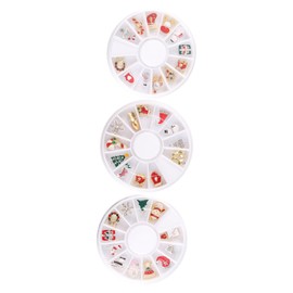Healeved Christmas Alloy Ornaments Set Nail Charms Manicure Supplies Festive Nail Art Decorations 12 Pieces