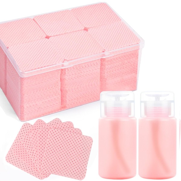 Corconess 1080PCS Lint Free Nail Wipes with 2 Dispensers -