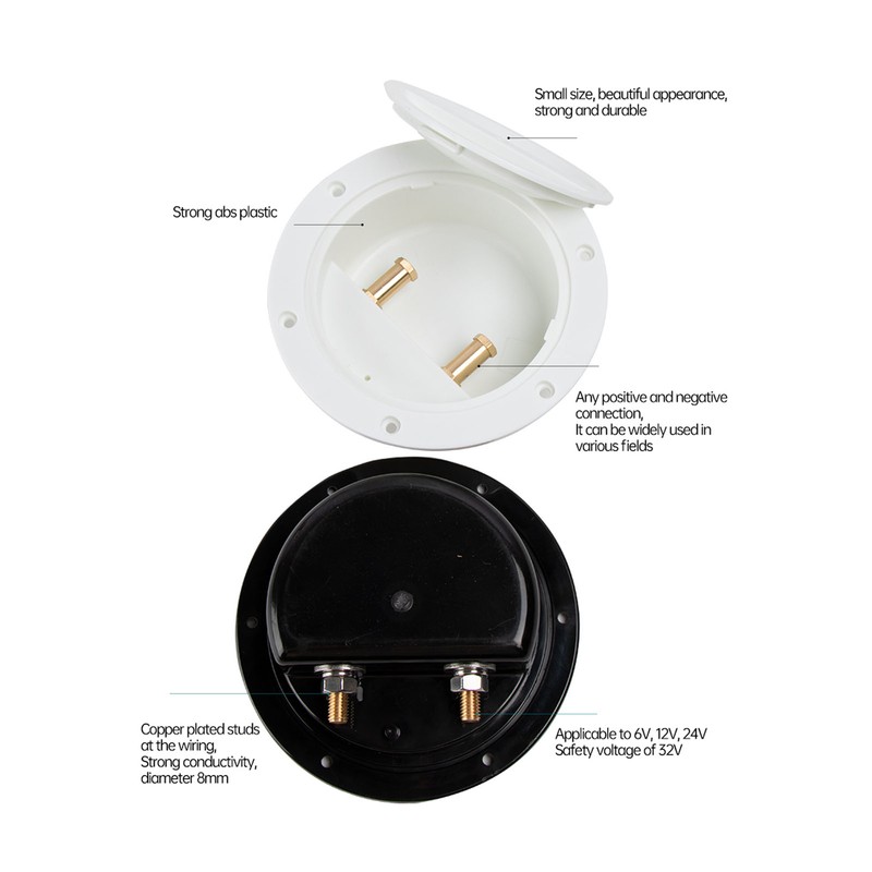 Power Supply Base With Rotating Lid M8 Fishing Boat Waterproof