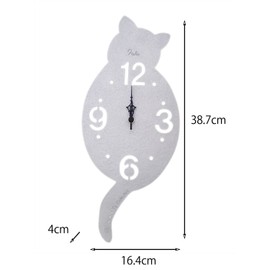 Cat Shade Clock Silver CL – 49 