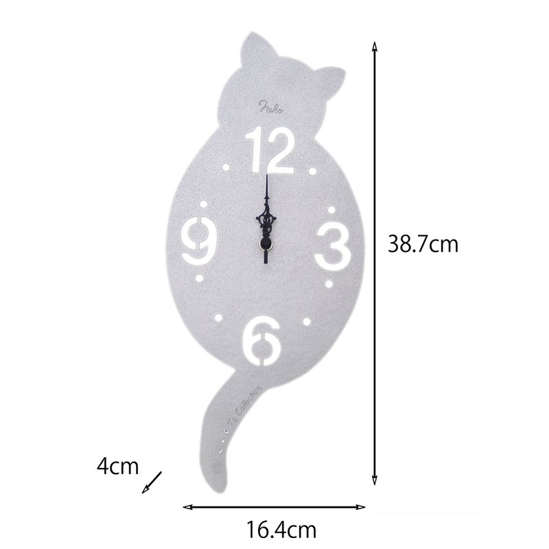 Cat Shade Clock Silver CL – 49 