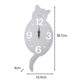 Cat Shade Clock Silver CL – 49 