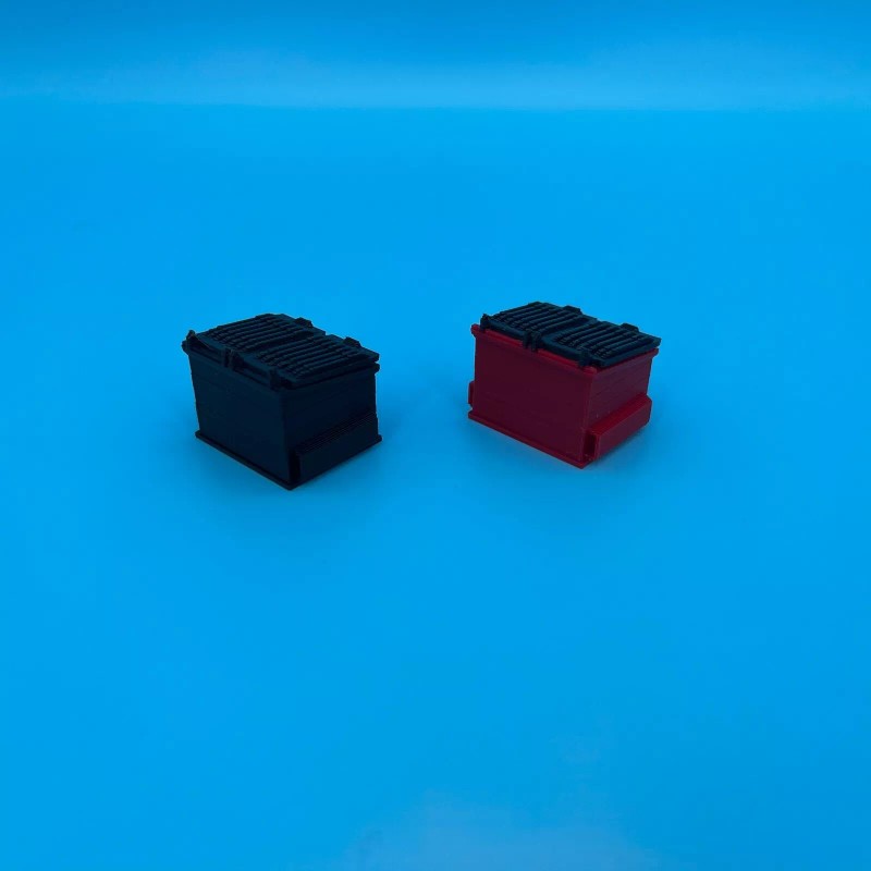 Model Scenery World 2 Dumpsters for Greenlight Mack Refuse Truck