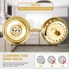 Mudder 3 Pcs Kitchen Sink Drain Strainer and Stopper Stainless