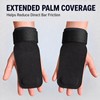 Weight Lifting Straps with 3mm Double-Layer Cowhide Palm Grips, Black