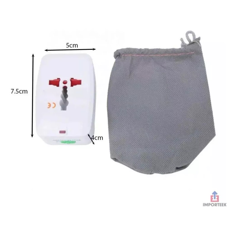 Importeek 3pz Adaptador Convertidor Clavija Corriente Universal Viaje