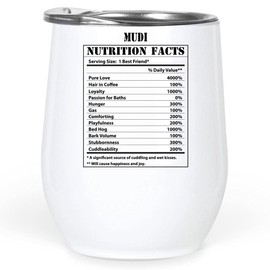 Lovesout Funny Mudi Nutritional Facts Gifts Tumbler 12 Oz Christmas 2025 Ideals