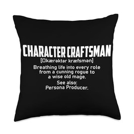 Dice Fitness Board Game Design Workout Tabletop Character Craftsman-Breathing Life into Every Role from Throw Pillow, 18x18, Multicolor