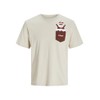 JACK & JONES Men's Jjxmas Pocket Tee SS Crew Neck