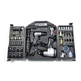 DP Dynamic Power 50 Piece Air Tool Kit. 1-1/2'' Impact Wrench, 1-3/8'' Ratchet Wrench, 5-Air Hammer w/Chisels, and other great tools. D-W3-50K