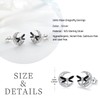 Twoowl Dragonfly Earrings 925 Sterling Silver Black Celtic Stud Earrings