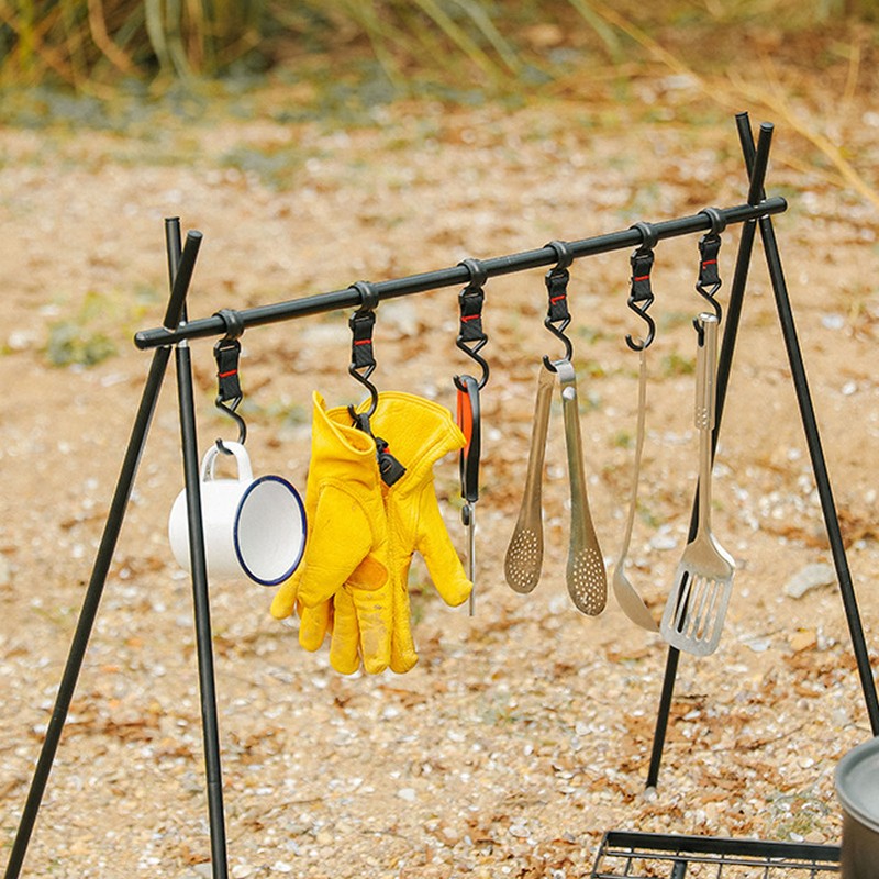 Camping Racks Aluminum Alloy Folding Triangular Shelf Collapsible Hanging Organizer