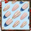 QQPPOLIU Short Press on Nails,Almond Press on Nails Medium with