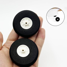4PCS 2 Inch RC Airplane Wheels Light Foam Tire Wheels for RC Plane Aircraft DIY Model Plane Wheel Replacment Parts (4PCS 2Inch)