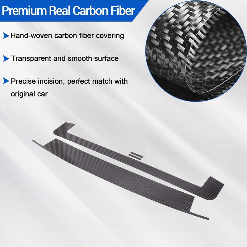 Real Carbon Fiber Front Hood Vent Trim Sticker Fit for