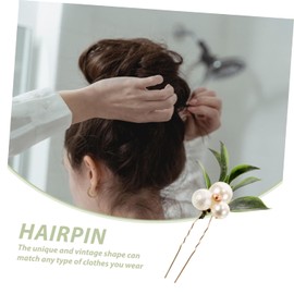 3pcs Hair Accessories for Braids Flower Hair Accessories Greenery Decor Bridal Hairpin Hair Jewelry for Braids Prom Headpiece Prom Hair Clips Hair Pin Bride Pearl Photo