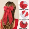 Red Hair Bow for Women Girls, Big Satin Bow Clip
