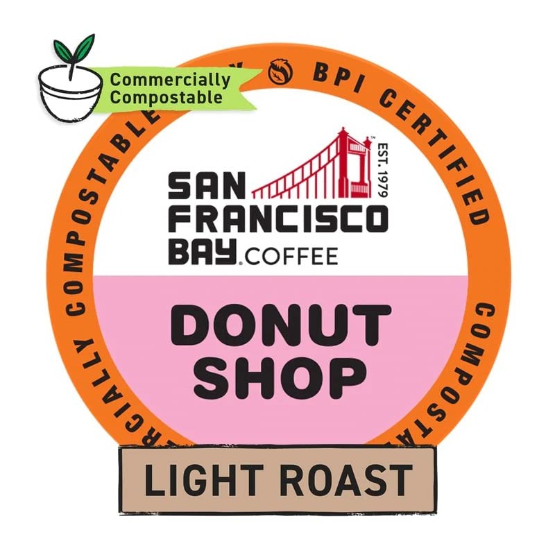 SF Bay Donut Shop Coffee, OneCup – 12 Count Compostable