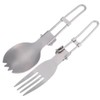 Portable Folding Titanium Spork Fork Outdoor Camping Cutlery Travel Tableware(Fork